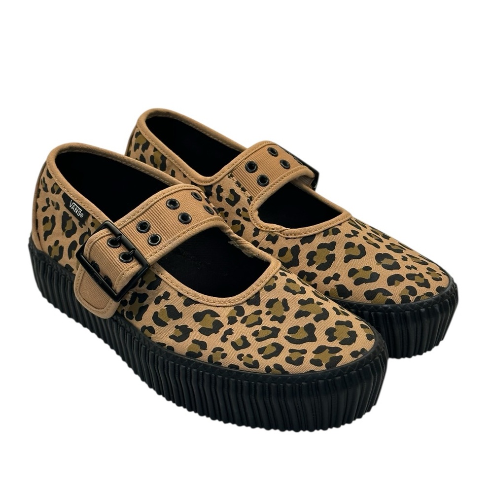 Vans Mary Jane Creeper Shoe in Leopard Brown. Sz: 8 - Picture 6 of 11